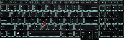 Tastierë Lenovo për laptop, UK layout, me numpad, me drita, e zezë