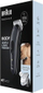 Trimmer trupi Braun Bodygroomer 3 BG3350, për meshkuj, me koka zëvendësuese, i zi