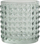 Mbajtës qiriri GLASS Celadon, xham, me motiv të fryrë, jeshil