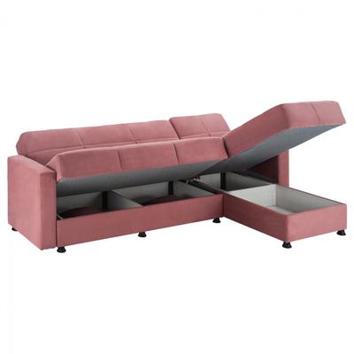 Divan-Shtrat këndor me 2 magazinime FB93135.02, rozë