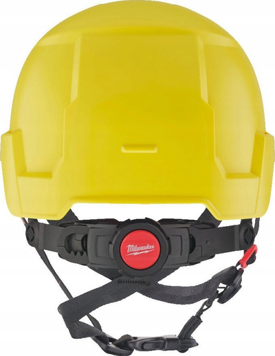 Helmet sigurie Milwaukee Bolt 200, i ventiluar, me rrip mjekre, i verdhë