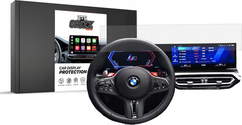 Folie mbrojtëse ekrani GRIZZ MatteScreen për BMW 4 Gran Coupe G26 2023 2025, anti gjurmë gishtash, mat, transparente