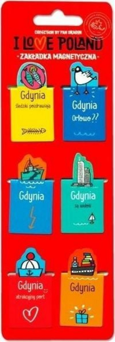 Shënues magnetik ILP Gdańsk ILP-ZAK.S-GDY-01, set 6 copë, shumëngjyrësh