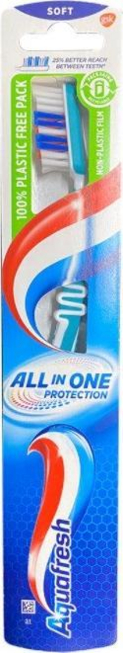 Furçë dhëmbësh Aquafresh All In One Protection Soft, e kaltër