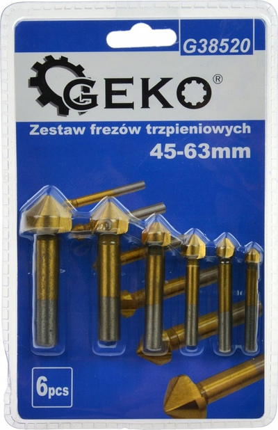 Set freza prerëse GEKO G38520, 6 copë, 45 63mm