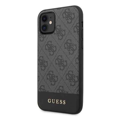 Mbulesë telefoni Guess 4G Stripe për iPhone 11, gri