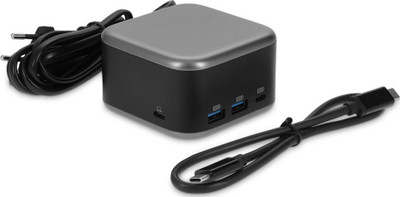 Docking station LMP PowerDock, 5 porta USB C, HDMI 4K, ngjyrë zi-gri
