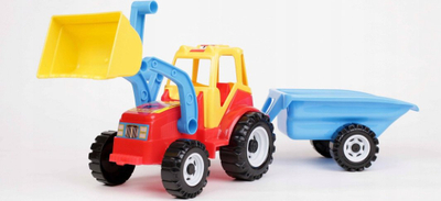 Lodër traktor CHOIŃSKI me kovë e rimorkio, me blloqe, shumëngjyrëshe
