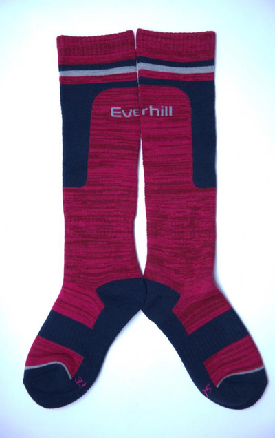 Çorape ski për fëmijë Everhill JSOUN700, madhësia 30-32, rozë