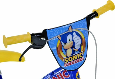 Biçikletë për kalamaj Dino Bikes Sonic the Hedgehog 12", me rrota ndihmëse, shishe uji, blu