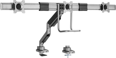 Krah tavoline për tre monitorë Equip 650162, 17"-32", gas spring, i zi
