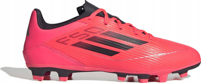 Këpucë futbolli Adidas F50 Club FxG IE0613, për fushë me bar, të lehta, portokalli me të kuqe