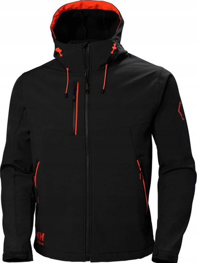 Xhaketë softshell Helly Hansen Chelsea Evolution, kundra ujit, merr frymë, 2XL, e zezë