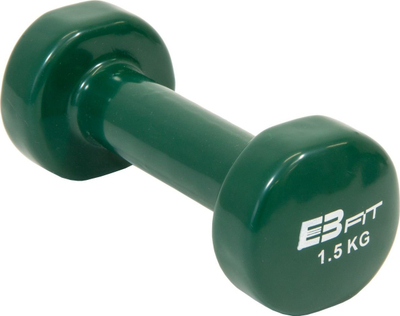 Hantel Energetic Body, 1.5 kg, e veshur me vinyl, e gjelbër