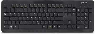 Set tastierë dhe mausi InLine Design Desktop, wireless 2.4GHz, 1600 dpi, i zi