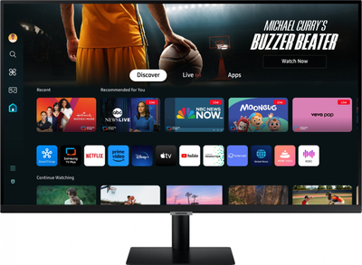 Монитор Samsung LS32DM700UUXEN, 32\", 4K UHD, Паметен Tizen, црн