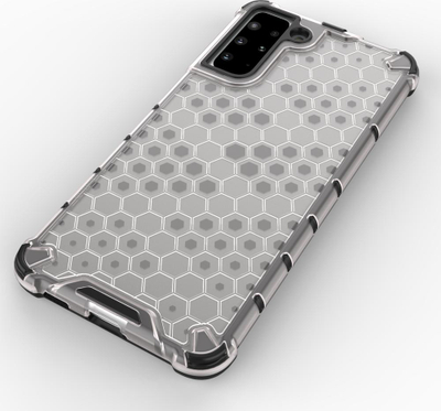 Mbrojtëse telefoni për Samsung Galaxy S22, dizajn fole blete, me cepa të përforcuar, transparente