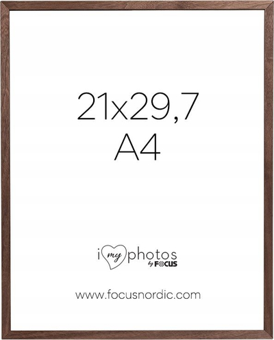 Kornizë murale Focus Soul Walnut Veneer, 21x29.7 cm A4, dru arre natyrale