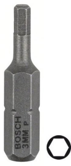 Set bite kaçavide Bosch Extra Hard, Hex 3mm, 25mm, set 3 copë