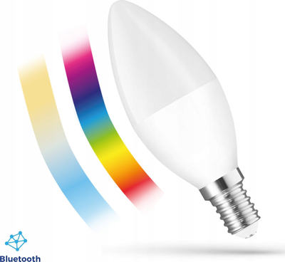 Llambë inteligjente LED Spectrum Smart Easy Smart E14, 4.9W, RGB Bluetooth, e bardhë