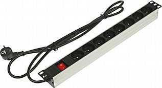 Prizë shumëshe për rack Power Strip PD-8, 8 dalje, e zezë
