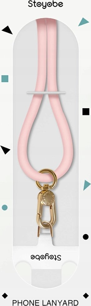 Varëse telefoni Stoyobe Phone Lanyard, silikon, për qafë, rozë