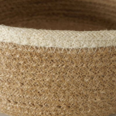 Set shportash dekorative Boltze Cunas, 3 copë, prej jute, ngjyrë kafe