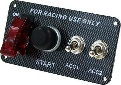Panel ndezje motori MTuning_F Engine Starter Type 4, ndezje me buton, çelës aircraft, i zi