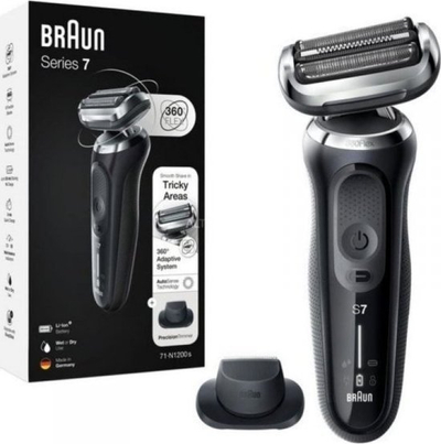 Brisk elektrik Braun Series 7 71 N1200S, AutoSense, kokë 360°, gri