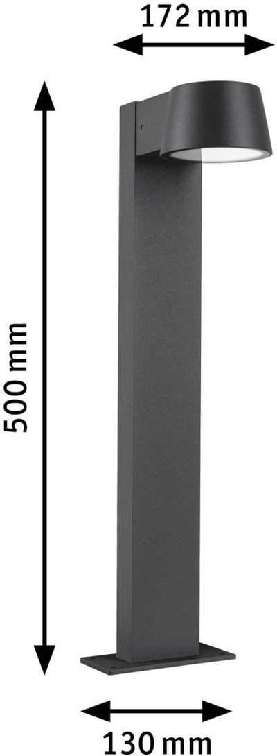 Llambë rruge Paulmann Capea 94715, LED 6W, 2200K, e zezë