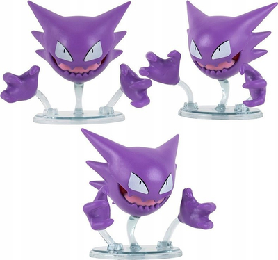 Set figura Pokemon Jazwares Battle Figure, 3 copë 5 cm, Charmander Appletun Haunter, shumëngjyrëshe