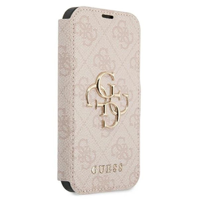 Mbulesë telefoni Guess GUBKP13X4GMGPI për iPhone 13 Pro Max 6.7\", tip libër, rozë