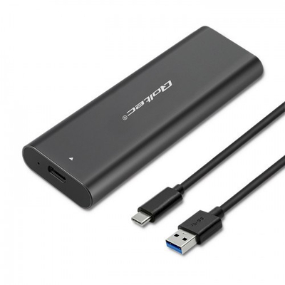 Kuti eksternale për SSD Qoltec 50311, M.2 SATA, USB Type C, e zezë