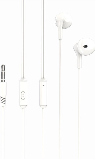 Kufje me kabllo XO EP39, in ear, jack 3.5mm, të bardha