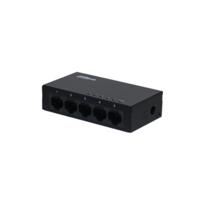 Switch rrjeti Dahua PFS3005-5GT-L, 5 porta Gigabit, 10 Gbit, i zi