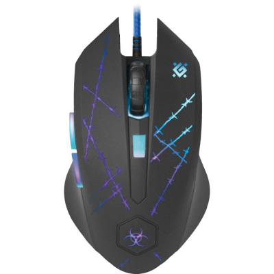 Maus me kabllo Defender Forced GM-020L, 3200 DPI, 6 butona, me mouse pad, i zi