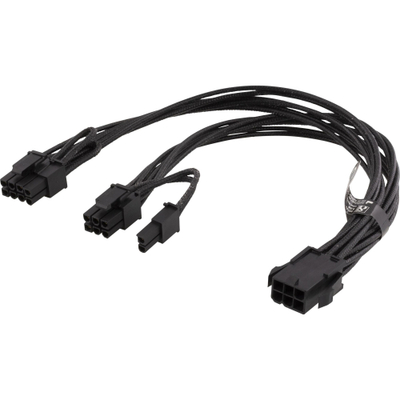 Kabllo energjie PCI Express Deltaco, 6-pin në 8-pin, e zezë