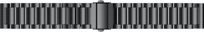 Rrip çeliku për orë Garmin Vivoactive 3, inox, i rregullueshëm, i zi