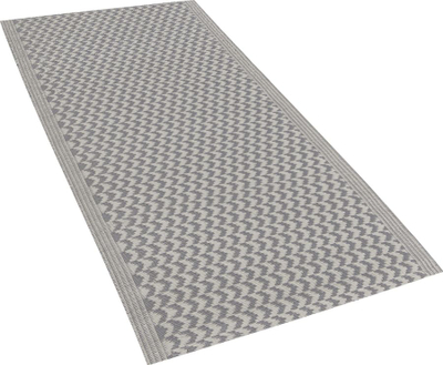 Tepih kopshti Beliani Mango, 60x90 cm, polipropilen i ricikluar, gri