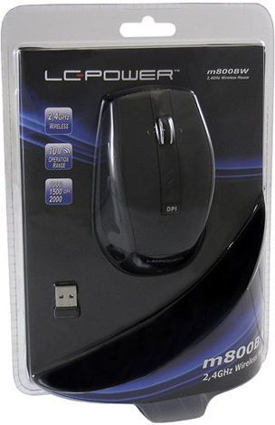 Maus LC-Power M800BW, wireless, USB, i zi