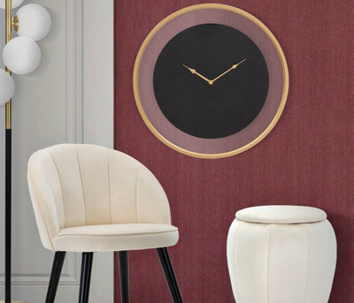 Orë muri Mauro Ferretti Fashion, 60cm, hekur, e artë edhe e zezë