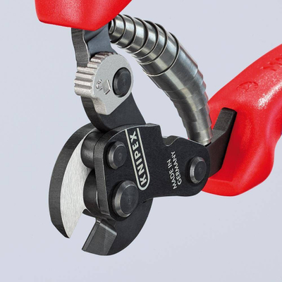 Gërshërë për kabllo çeliku Knipex, çelik chrome vanadium, deri 4 mm, shumëngjyrëshe
