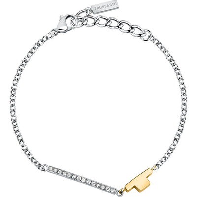 Byzylyk për femra Trussardi T-Logo, i argjendtë/i artë