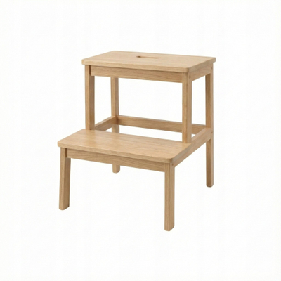 Shkallë tabure Nuxio, bambus, 2 hapa, 44x44x46 cm, bezhë