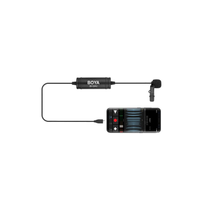 Mikrofon lavalier omnidirectional BOYA BY-DM2 USB Type-C për Android