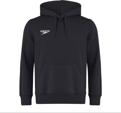 Bluza me kapuç Speedo Club, fleece, me xhep përpara, e zezë