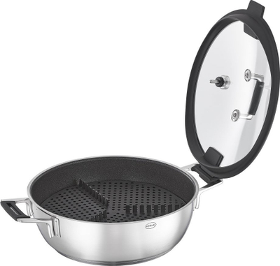 Avullore gatimi Ballarini Silence Pro, 28cm, shtresë jo ngjitëse, e argjendtë