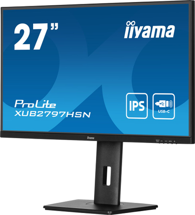 Монитор iiyama ProLite XUB2797HSN-B1, 27\", IPS, Full HD, USB C, црн