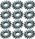 Set rrota frezimi Flex HM 366501, 12 copë, karbid, gri
