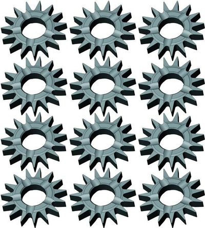 Set rrota frezimi Flex HM 366501, 12 copë, karbid, gri